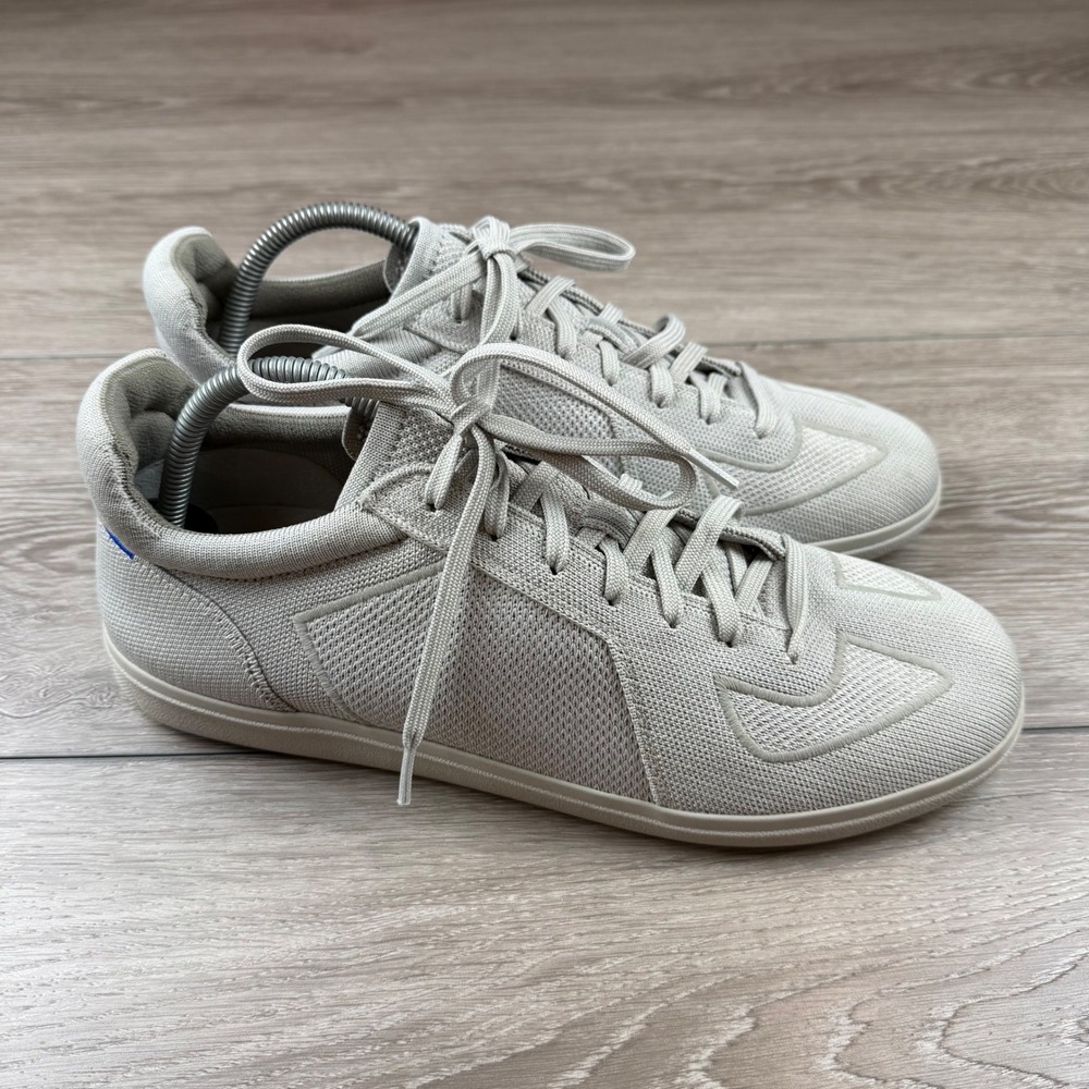 Rothy's Men RS01 Sneaker Knit Lace Up Light Grey Size 11